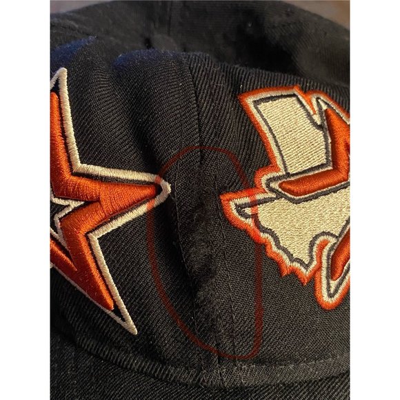 Houston Astros double logo hat black 3D Texas wool cap New Era 59fifty RARE 71/2 - Picture 8 of 8